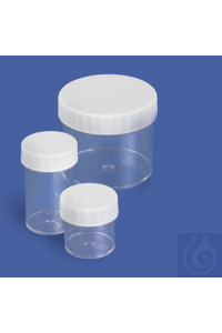 Versand-Dose PS 15 ml transparent, mit flachem Boden und dicht schliessendem...