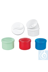 Zahnprothesen-Behälter PP ø 84 mm, blau hygienisch, robust, leicht zu...