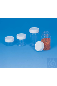Dose PETP 25 ml glasklar, leicht, mit weissem Schraubverschluss aus PP (nicht...
