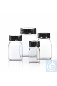 Weithals-Flasche PVC 100 ml transp. transparent, Originalitätsverschluss PP...