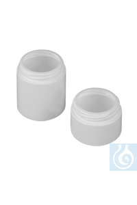 Verpackungsdose PE-HD 50 ml In attraktiver, zylindrischer Form. Farbe weiss....
