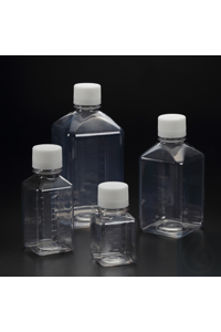 Sterile Viereckflasche PET 125 ml Gammastrahlen-sterilisiert, in Trays...