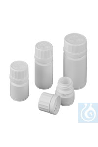 Weithalsflasche HD-PE 50 ml Weiss, mit dichtem Schraubverschluss und...
