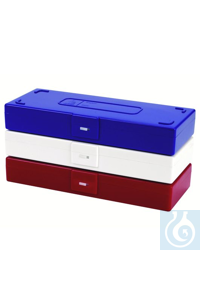 Präparat-Glas-Box PS 50 pl. blau schlagfeste, bruchsichere Ausführung mit...