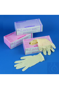 Latex-Handschuhe gepudert XS geschmeidige, dehnfähige Ausführung mit gutem...