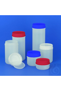 Verpackungsdose PE-HD 500 ml naturfarbig, mit gut schliessendem weissen,...