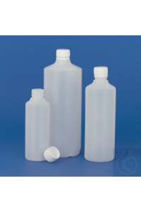 Verpackungsflasche PE-HD 1000 ml naturfarbig, mit weissem...
