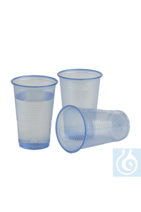 Aqua-Wasserbecher PP 2 dl attraktives blau/durchscheinendes Material. Mit 2...