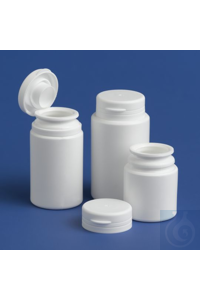 Vitapot PE-HD 30 ml stabile, weisse Verpackungsdose mit Aufprell-Deckel und...