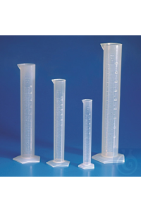 Messzylinder PP 10 ml hohe Form nach ISO 6706 mit gut ablesbarer, gravierter...