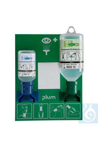 Augen-Notfallstation offen Wandstation mit 200 ml pH Neutral und 500 ml...