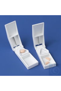 Tablettenteiler PS weiss mit Metallklinge. Einfaches Zerteilen von Tabletten...