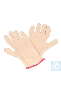 Baumwoll-Handschuhe Grösse Damen natur (ungebleicht!), gute Passform und...