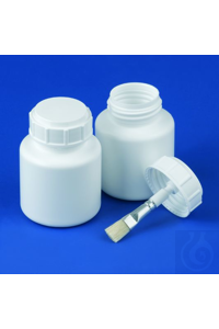 Pinseldose, 100 ml, HD-PE, weiss praktische weisse Dosen mit eingeschraubtem...
