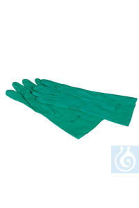 Industrie-Handschuh Nitril, Grösse S grüne Handschuhe aus velourisiertem...