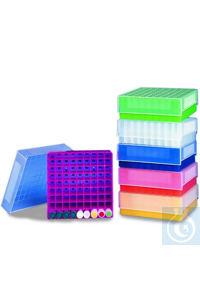 Cryo-Boxen 81 Plätze, natur - PP Gefrierschrank-Lagerbox mit 81 Plätzen....