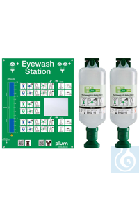 Augenspülstation Maxi Wandstation mit 2 x 1000 ml Augenspülflaschen,...
