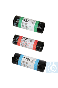 Kehrichtsäcke PE-LD 28-35 lt schwarz, zur hygienischen, geräuscharmen und...