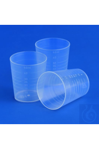 Messbecher mit Skala 50 ml, PP natur stabiler, gut durchscheinender, Trink-,...