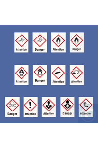 GHS-Etiketten französisch, 26x37 mm aus chemikalien- und wetterfester...