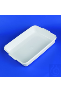 Fleischmulde weiss 450x350 mm - PP Weisse Kunststoffschale mit hohem Rand und...