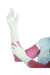 Nitril-Handschuhe SAFE LONG, S Extralange (30 cm), weisse Schutzhandschuhe...