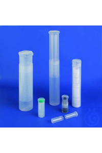 Verpackungshülse (PP), 26 mm DM x 80-120 natur/durchscheinend. 2-teilig....