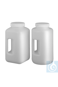 Weithals-Flasche mit Griff PE-HD rund 4 Weiss. In runder und viereckiger,...