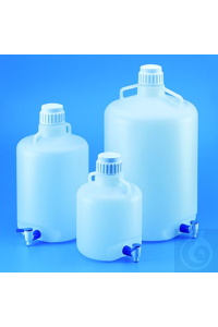 Carboy mit Hahn PP 10 lt Natur/durchscheinend, in starker Ausführung, mit...