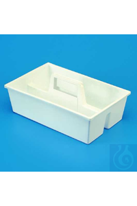 Transportkasten PP 380x240x215 mm weiss, stabile Ausführung, mit mittlerem,...