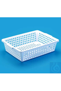 Abtropfschale PC 400x300x100 mm Weiss, mit durchbrochenen Seitenwänden und...