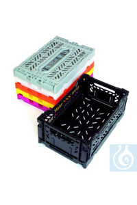 Faltbox Mini schwarz, PP Leichte (144,4 g Eigengewicht), kleine faltbare...
