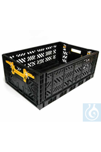 Faltbox Maxi 15cm schwarz, PP Leichte (1580 bzw. 1980 g Eigengewicht), grosse...