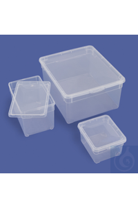 Allzweck Box PP 2,0 lt Transparente Boxen mit Deckel, der auf zwei Seiten...
