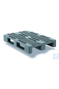 Europalette H1, PE-HD, grau HYGIENEPALETTE OHNE MITTELARRETIERUNGDie H1...