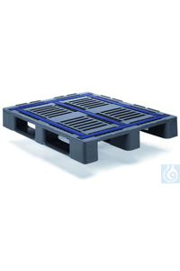 Industriepalette CR3, 1200x1000mm, PE-HD STAHLHARTE 3-KUFIGE...