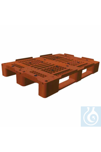 Europalette D1 1200 x 800mm PE-HD, rotbr FÜR IHRE ZUKUNFTSFÄHIGE...