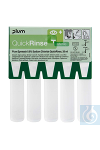 QuickRinse Augenspülampullen Sterile 20 ml Augenspülampullen zum Ausspülen...