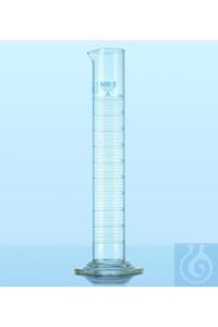 Messzylinder hoch 5 ml Borosilikatglas Der grosse Sechskantfuss mit drei...