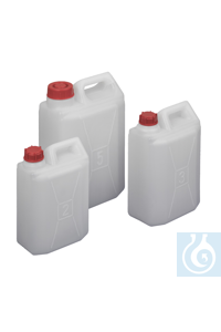 Kanister PE-HD 1 lt natur Naturfarbene Kanister mit rotem, dichtem...