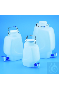 Carboy rechteckig PP 5 lt Rechteckige und dadurch besonders platzsparende...