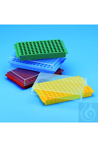 96 Well Reversible Rack blau Beidseitig verwendbares Rack für 96 Stück...