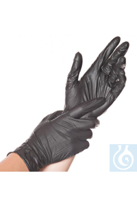 Nitril-Handschuhe SAFE LIGHT Black, S Schwarz, puderfrei, keine Gefahr der...