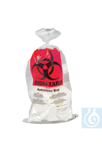 Autoklavierbeutel BIOHAZARD 8 lt Autoklavierbeutel mit BIOHAZARD-Warnhinweis...
