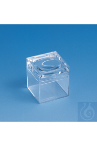 Lupenbox 25 x 25 x 25 mm Lupendeckeldose aus glasklarem Polystyrol (PS)...