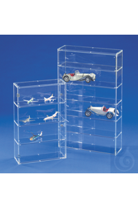 Vitrine Acryl mit 3 Tablaren Türen mit Schloss, Löcher für die Wandmontage...