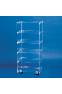 Vitrine Acryl 4 Tablaren, mit Rollen Mit 4 Tablaren und auf 4 Rollen.Eine...