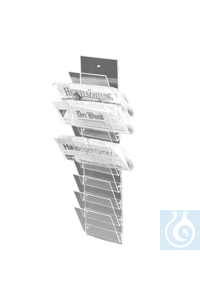 Zeitungshalter Acryl 9 Fächer Gefertigt aus hochwertigem transparentem...