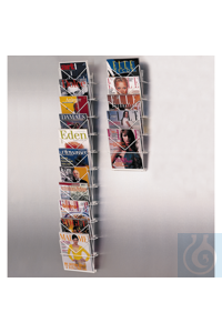 Zeitungsleiter 11 Fächer, weiss Bestehend aus weissem kunststoffbeschichtetem...