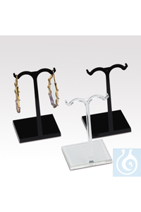 Ohrringständer transparent 60 mm Mit Rechteck-Fuss.Gefertigt aus hochwertigem...